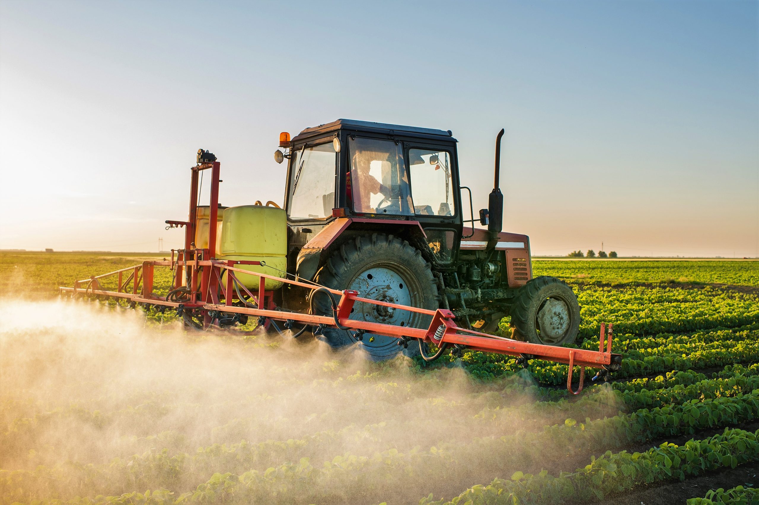 Pesticide application in field